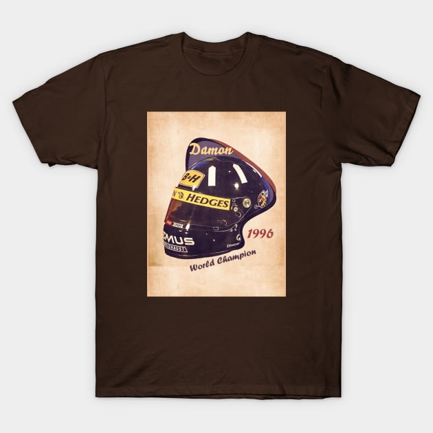 1996 Damon Hill T-Shirt by Popcult Posters